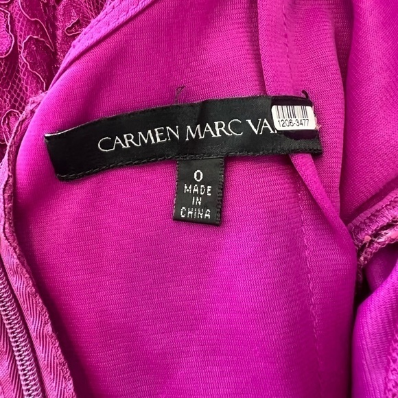 Carmen Marc Valvo Botanical Berry Sheath - Picture 15 of 16